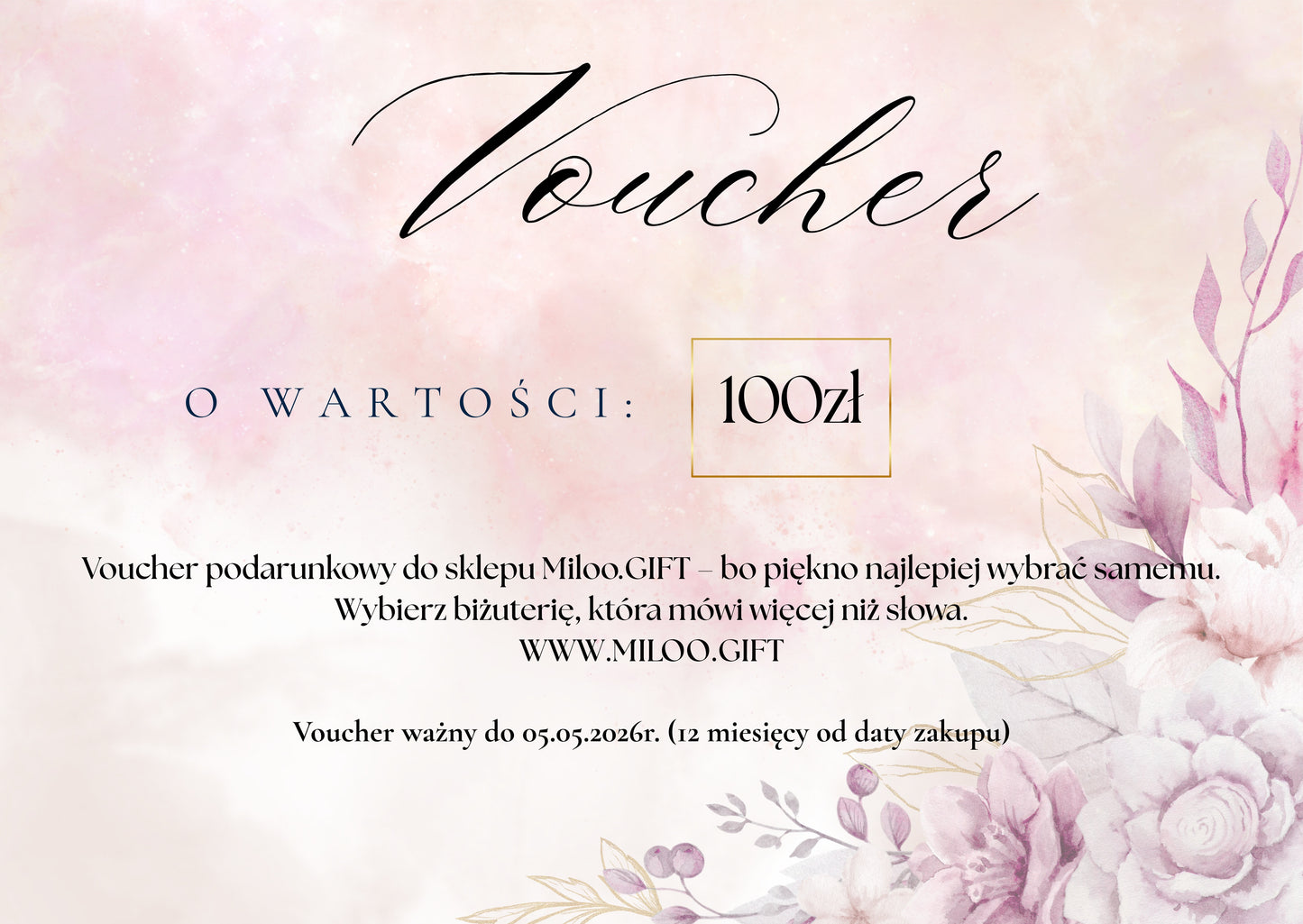 Voucher podarunkowy – 100 zł (wersja papierowa)