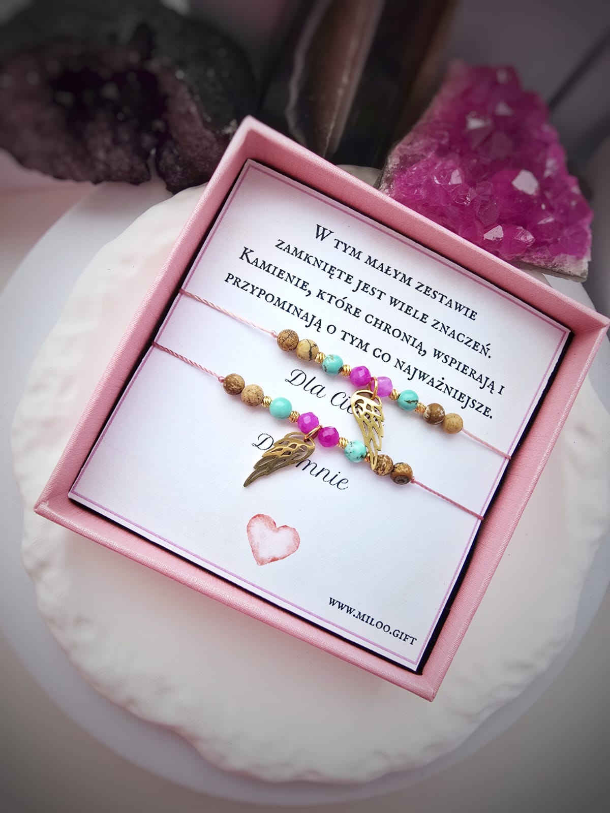 Bransoletki- z Jaspisem brązowym, turkusem i turmalinem - Kamienie Naturalne | Miloo