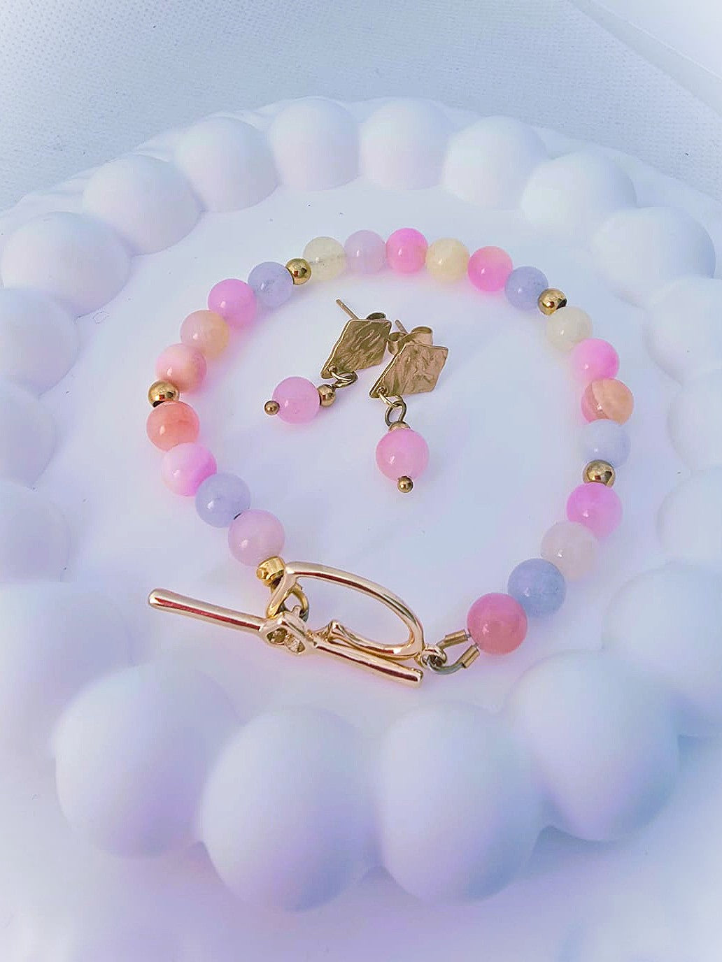 Delikatne kolczyki z jadeitem perskim