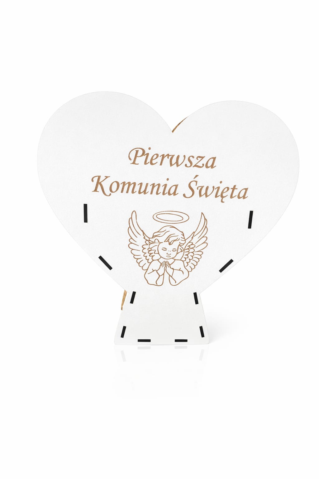 Pudełko w kształcie kielicha mszalnego z sercem | Box komunijny DIY 28x28 cm