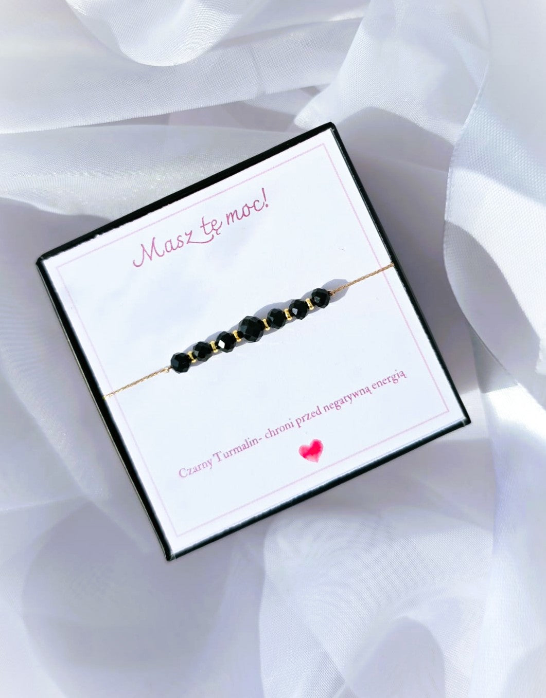 Bransoletka mocy z czarnym turmalinem