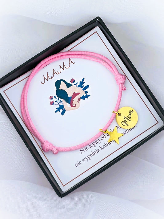 Delikatna bransoletka dla mamy- MOM