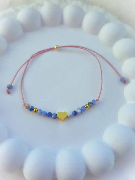 Bransoletka na sznurku z sodalitem