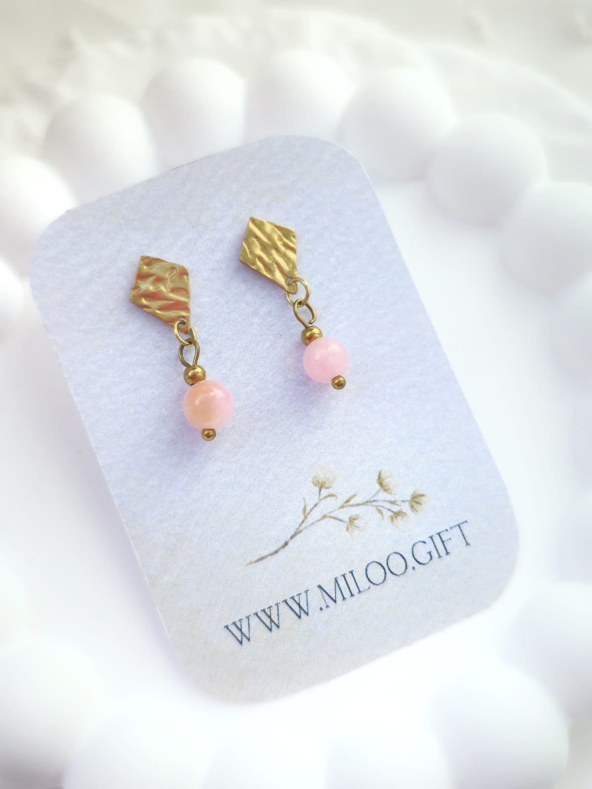 Delikatne kolczyki z jadeitem perskim