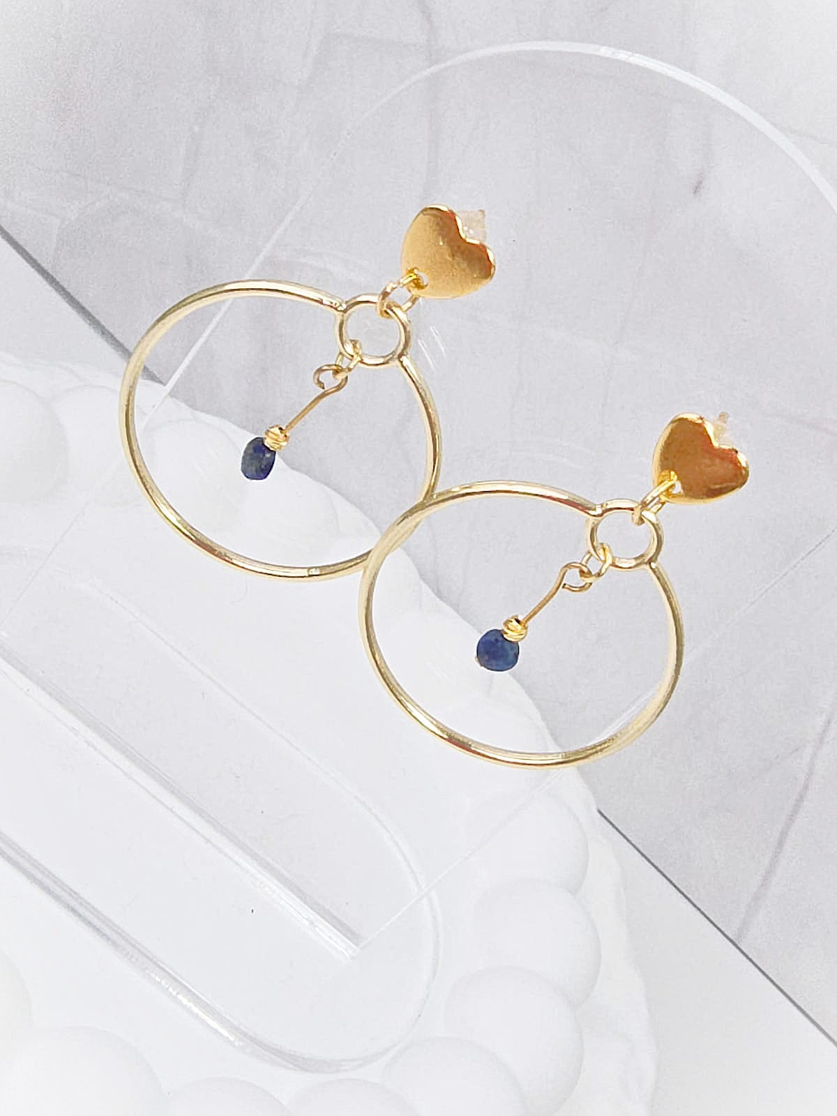 Kolczyki handmade z lapisem lazuli