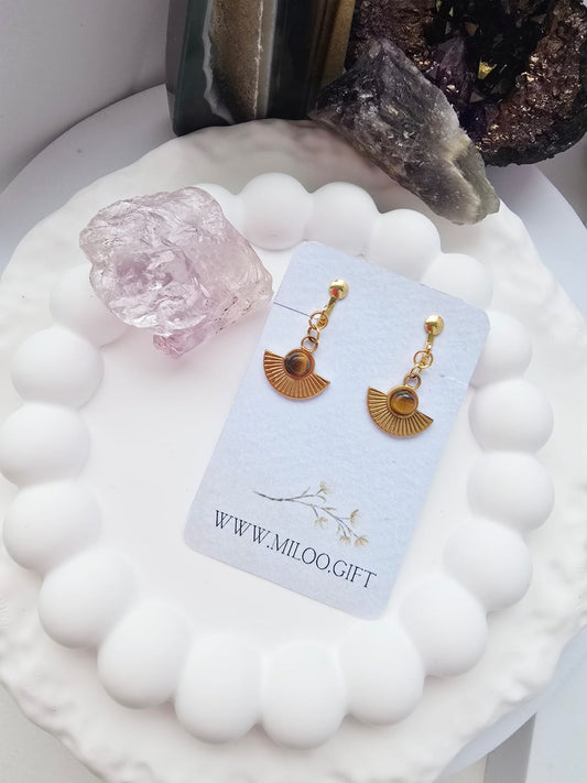 Klipsy z tygrysim okiem