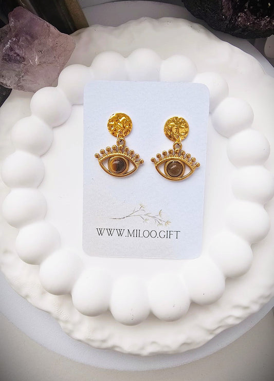 Kolczyki- tygrysie oko