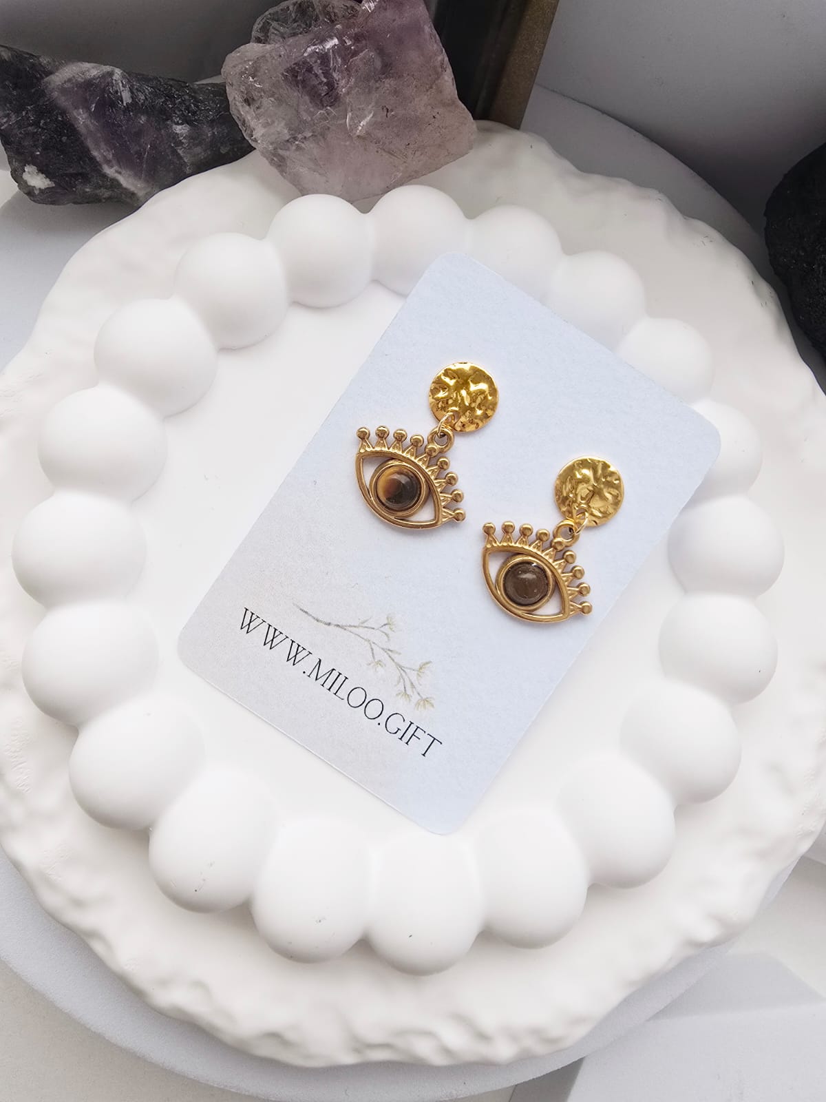 Kolczyki- tygrysie oko