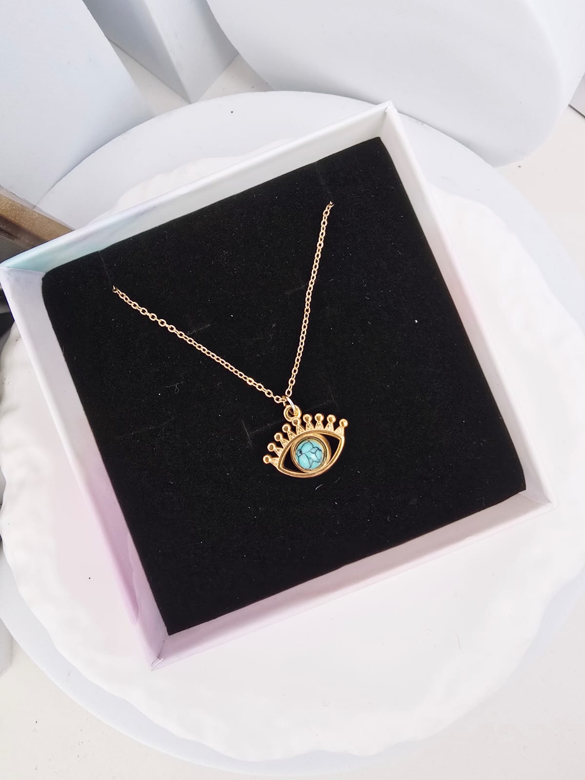 Zestaw- kolczyki i naszyjnik z turkusem