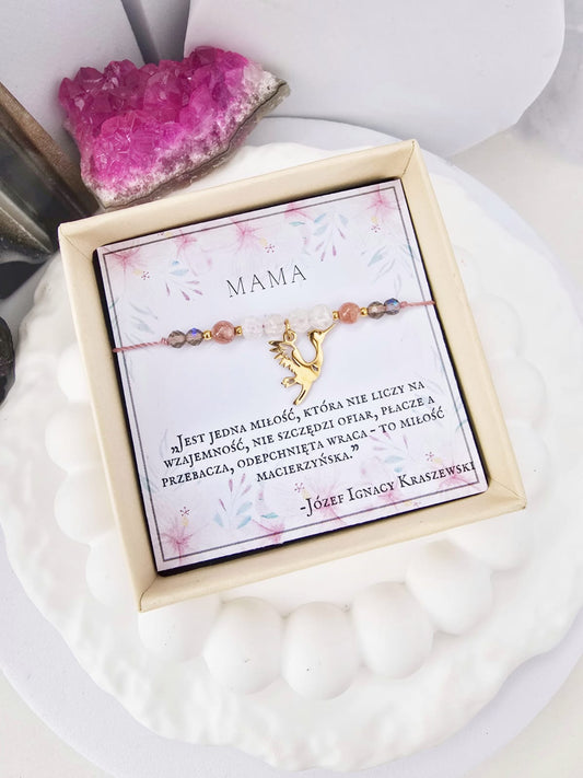 Bransoletka z Labradorytem, kryształem górskim, kamieniem słonecznym- Kamienie Naturalne | Miloo