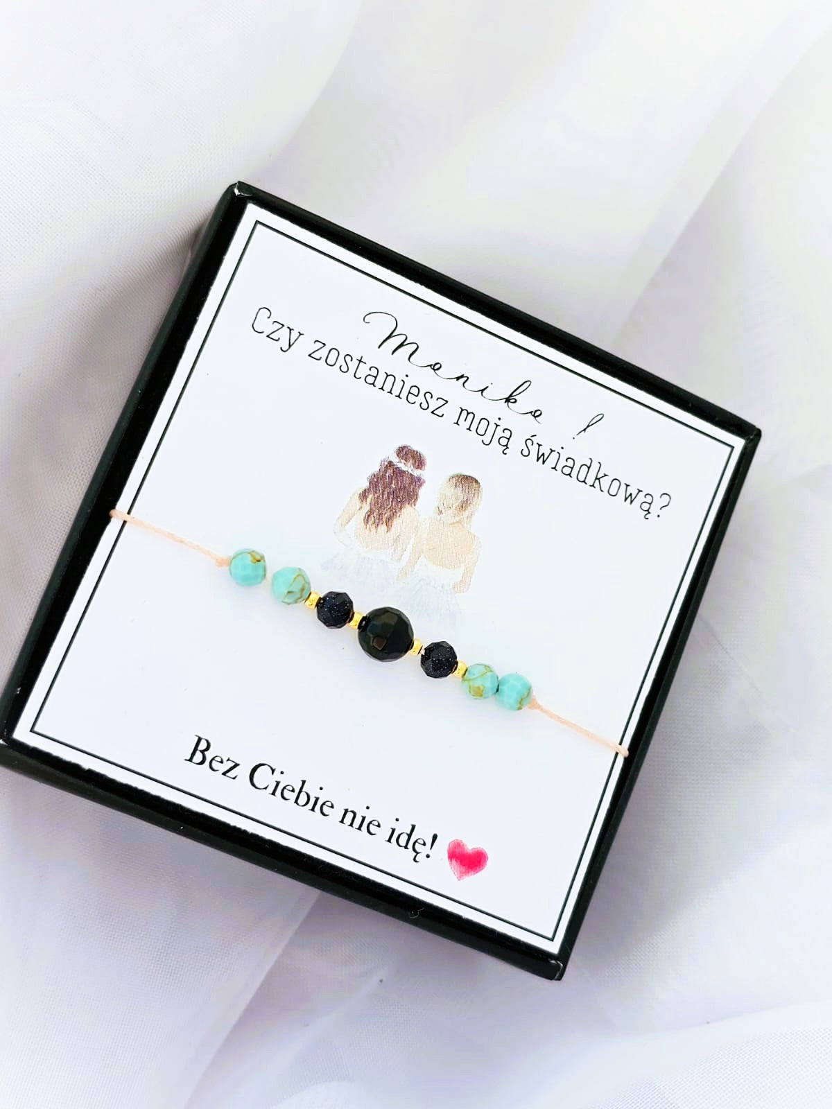 Turkus i Agat czarny- prośba dla świadkowej