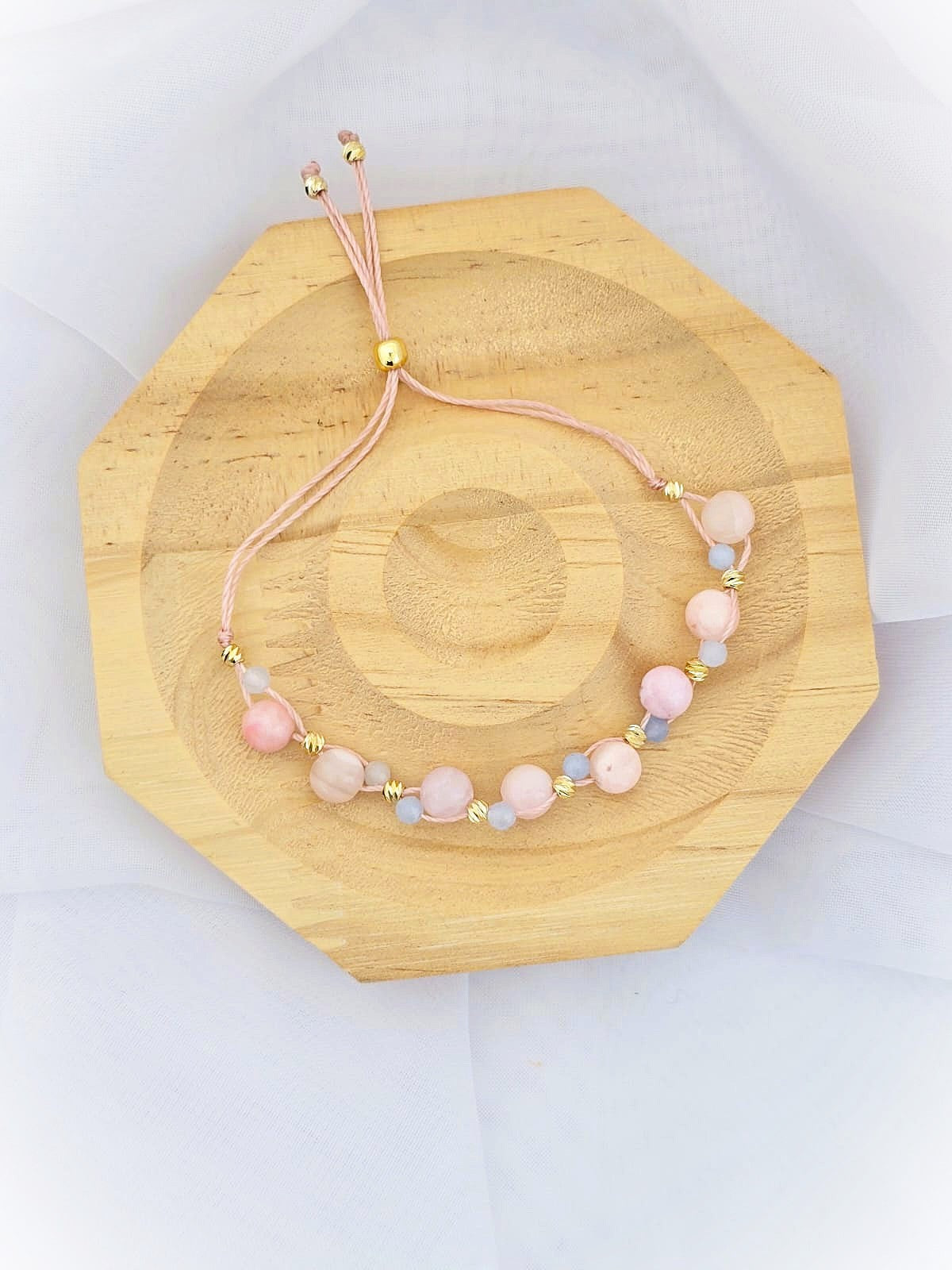 Bransoletka z Akwamarynem i jadeitem perskim