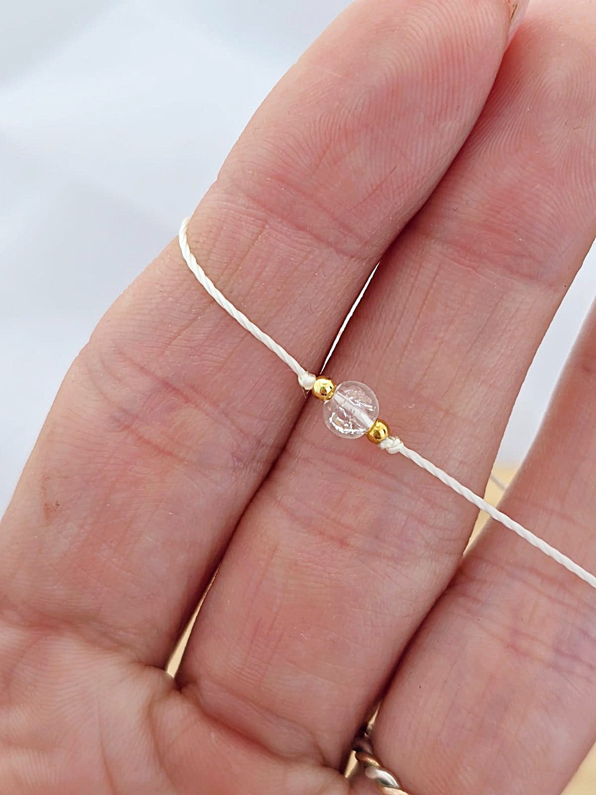 Bransoletka- podziękowanie- z kryształem górskim