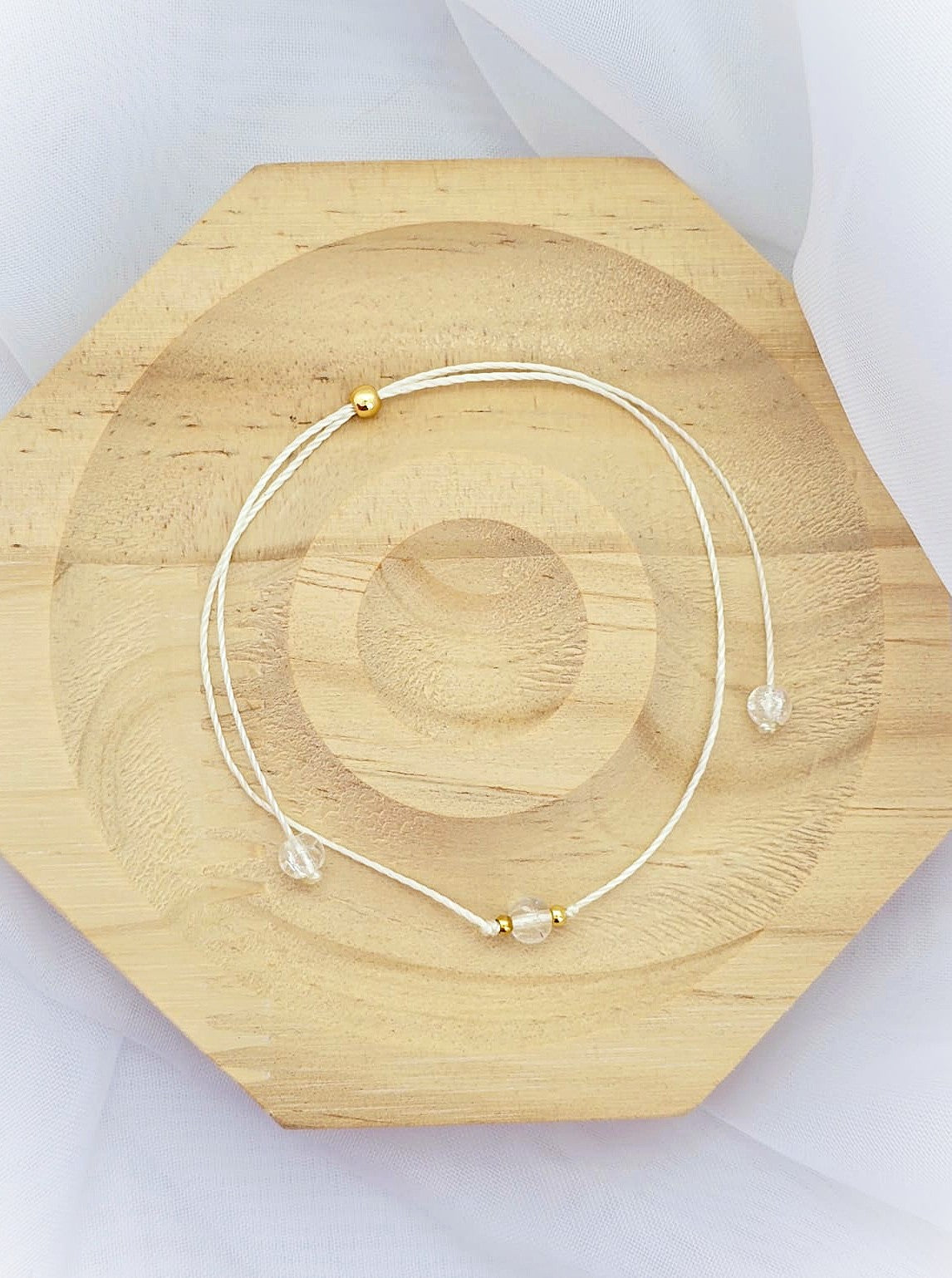 Bransoletka- podziękowanie- z kryształem górskim