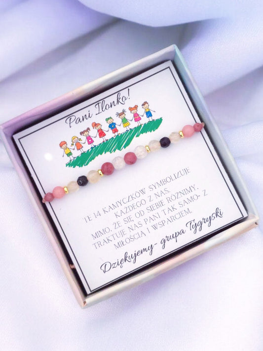 Bransoletka- dla nauczyciela wychowania przedszkolnego- do 18 kamieni