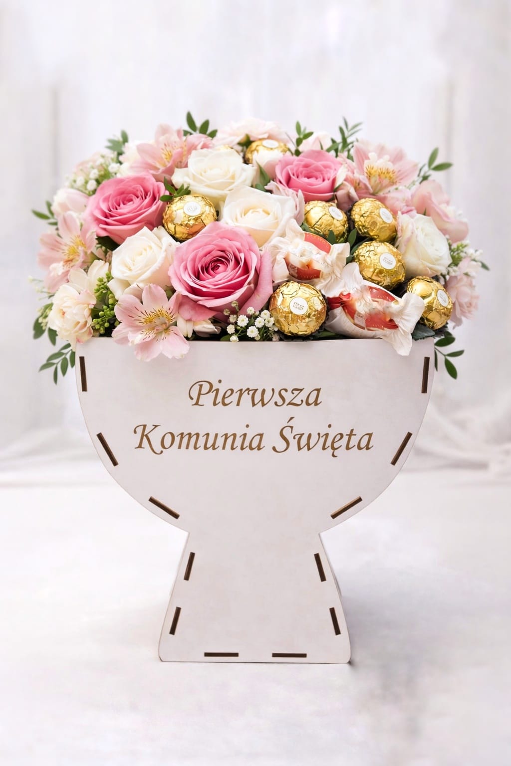 Pudełko w kształcie kielicha mszalnego | biały HDF 3 mm | 3 rozmiary