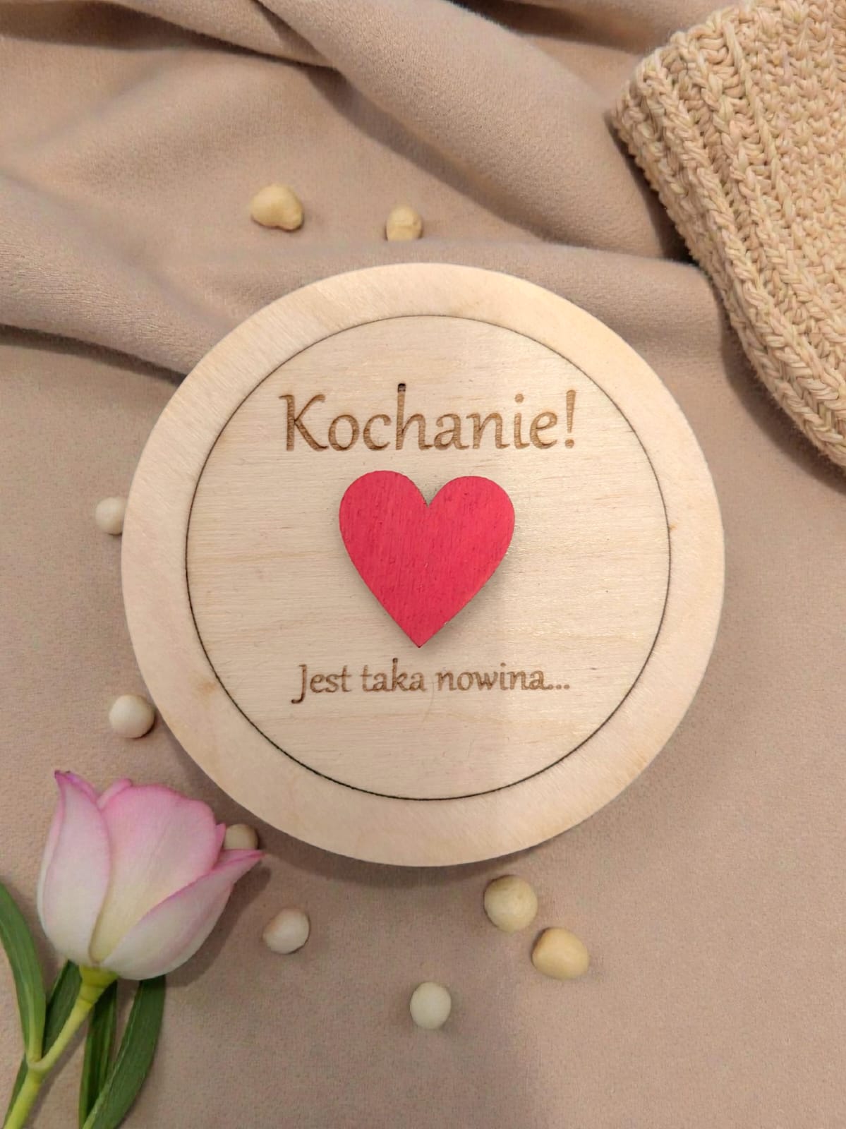 Tabliczka informująca o ciąży – personalizowana-niemowle| 8 cm | podwójna sklejka 3 mm